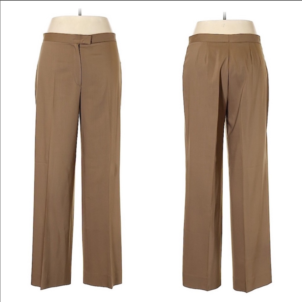 Zanella Brown “Debra” Wool Blend Pants.  Sz. 14